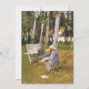 Claude Monet pintando, en el lindero de un bosque 