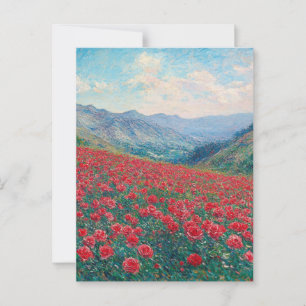 Claude Monet Poppies Postal Vintage