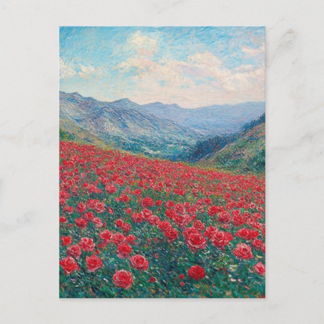 Claude Monet Poppies Postal Vintage (Anverso)