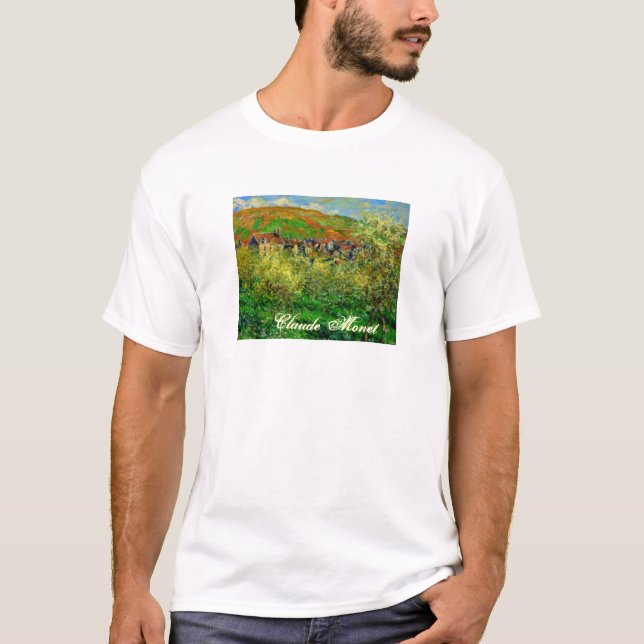 Claude Monet que pinta la camiseta básica (Anverso)