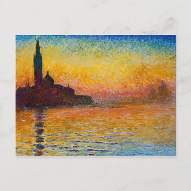 Claude Monet-San Giorgio Maggiore en la tarjeta po (Anverso)