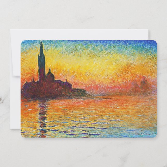 Claude Monet Sunset En Venecia Arte Impresionante (Anverso)