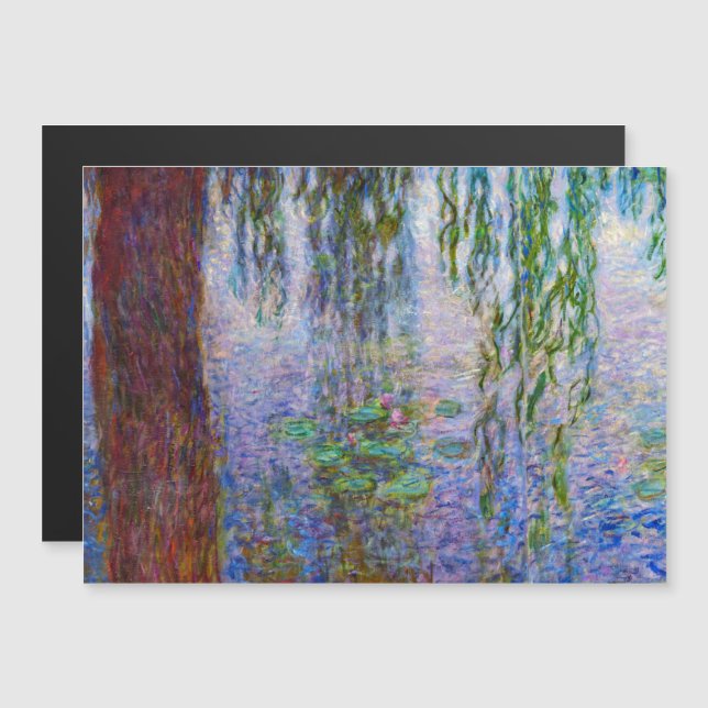 Claude Monet - Tarjeta magnética de los lirios de  (Anverso/Reverso)