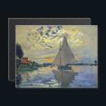 Claude Monet - Tarjeta magnética de velero<br><div class="desc">Barco de vela en Le Petit-Gennevilliers / Voilier au Petit-Gennevilliers - Claude Monet,  1874</div>