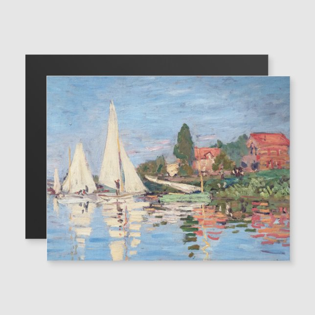 Claude Monet - Tarjeta magnética Regattas Argenteu (Anverso/Reverso)