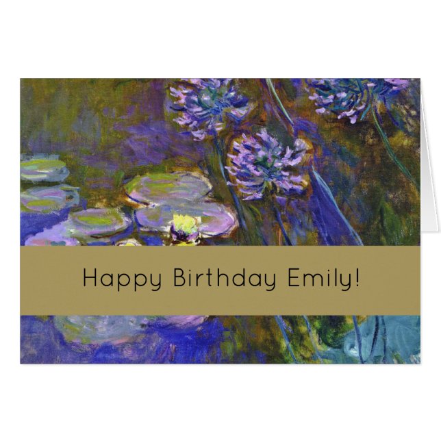 Claude Monet Water Lilies Agapanthus (Anverso (Horizontal))