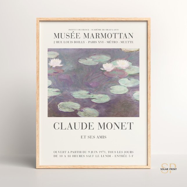 Claude Monet Water Lilies Impresión de arte rosa (Subido por el creador)
