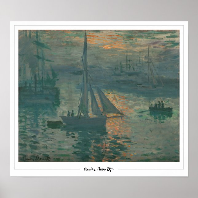 Claude Monet Zedign Poster de arte #36-2 (Frente)