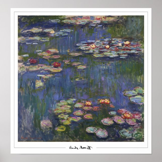 Claude Monet Zedign Poster de arte #40-2 (Frente)