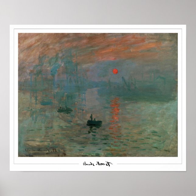 Claude Monet Zedign Poster de Arte #668 (Frente)