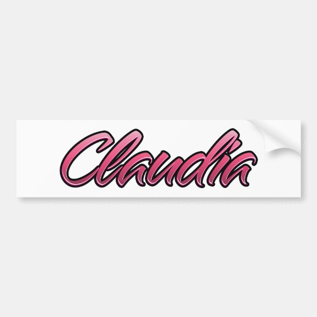 Claudia pegatinas adhesivas rosa desvaído (Frente)