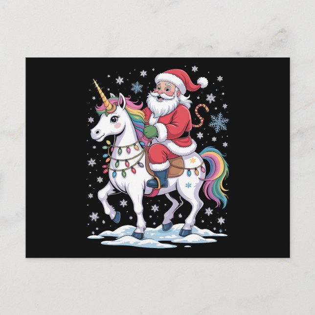 Claudio Santa Unicornio Navidad Arcoiris Luces Nav (Anverso)