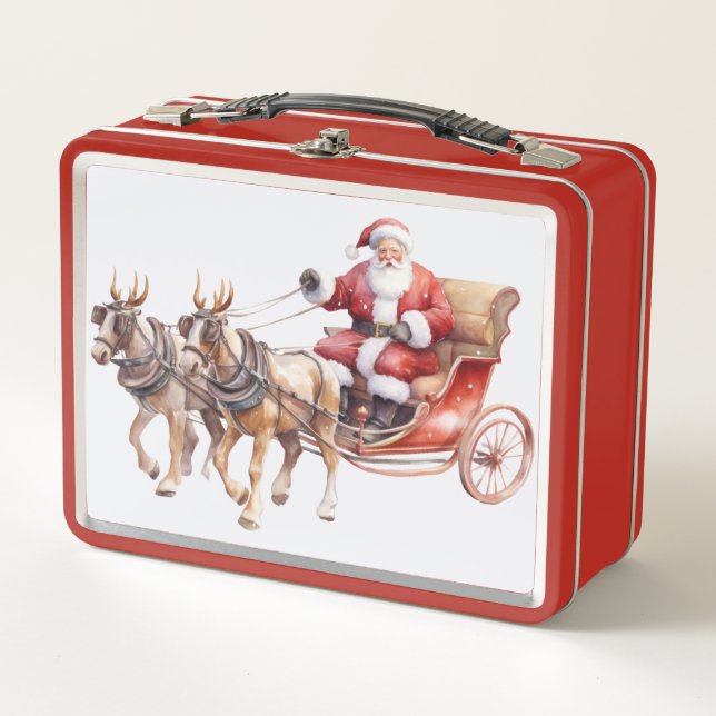 Claus de Santa con caballos con cuernos de reno (Anverso)