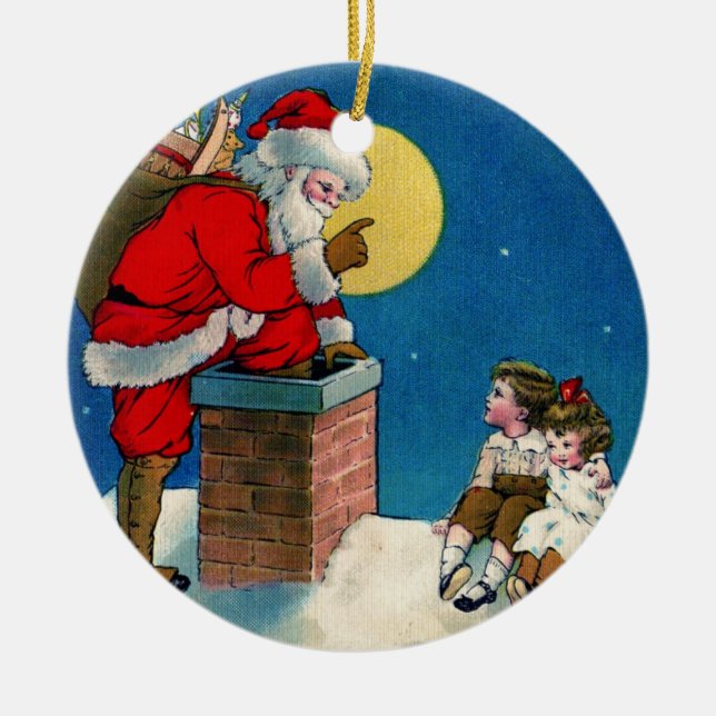 Cláusula de Santa Vieja sobre el ornamento navideñ (Frente)