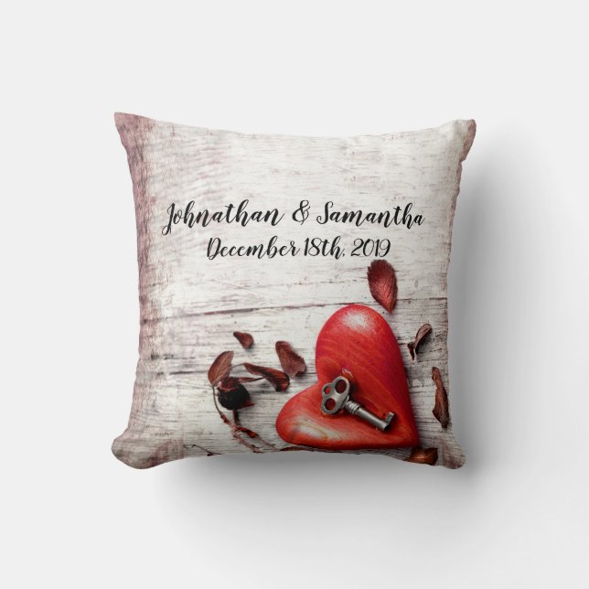 Clave de madera de país Cojín decorativo personali (Anverso)