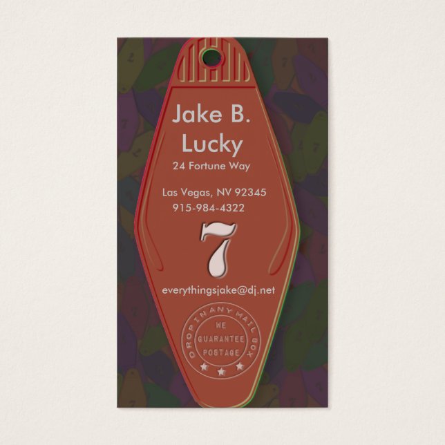 Clave del hotel Lucky Seven (Frente)