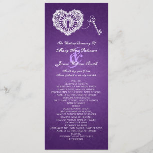 Clave Del Programa De Boda Para Mi Púrpura Corazón