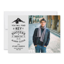 Clave para el éxito Invitación a graduación humorí