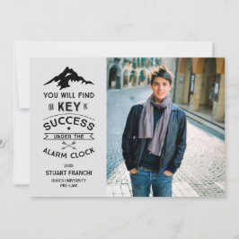 Clave para el éxito Invitación a graduación humorí