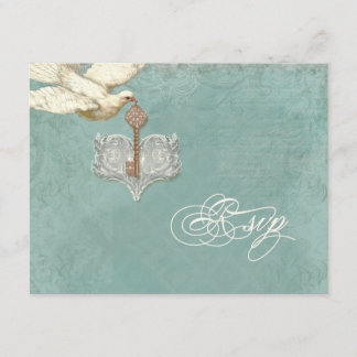 Clave para mi corazón, Doves Swirl RSVP Tarjeta de