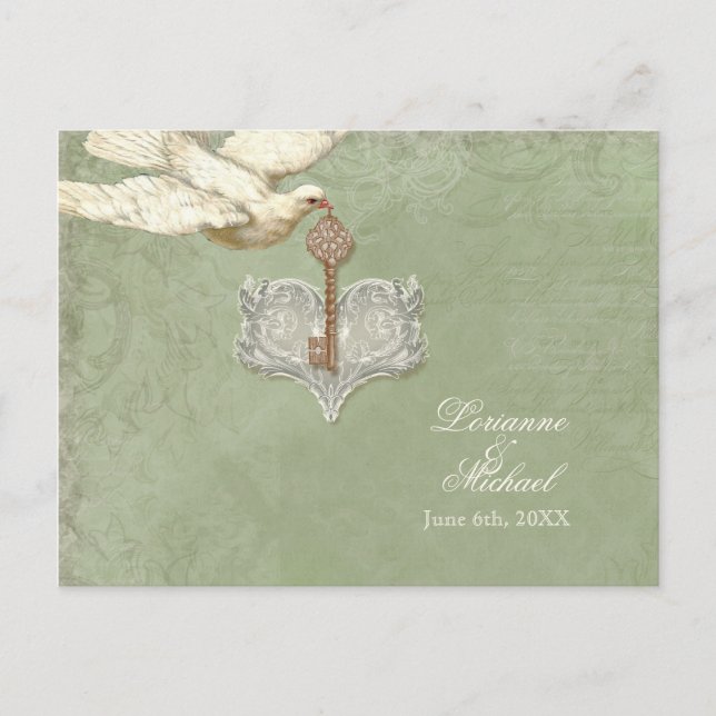 Clave para mi corazón, tarjeta postal de respuesta (Anverso)