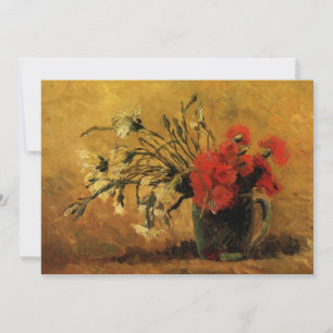 Claveles rojos y blancos por Vincent van Gogh