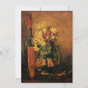 Claveles, Rosas y una Botella por Vincent van Gogh