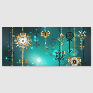 Claves de esqueleto antiguas sobre fondo verde