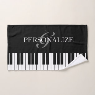 Claves de piano de cola en blanco y negro personal