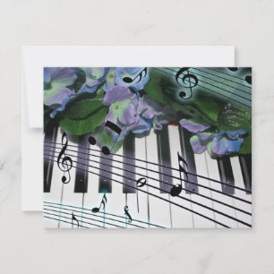 Claves de piano y flores