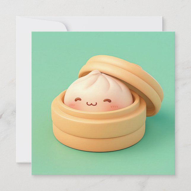 Clay Steamed Dumpling in Steamer Basket Postcard (Anverso)