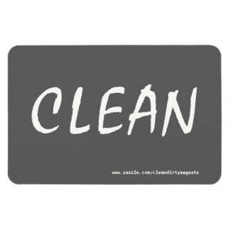 CLEAN con dirección de sitio web 4x6 imán rectangu