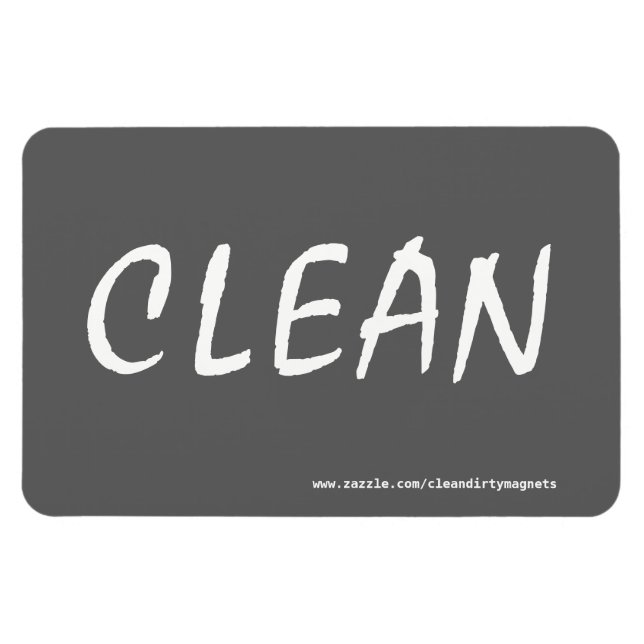 CLEAN con dirección de sitio web 4x6 imán rectangu (Horizontal)