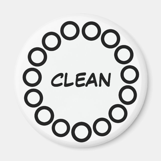 "CLEAN" Imán para lavavajillas ("DIRTY" se vende p (Frente)