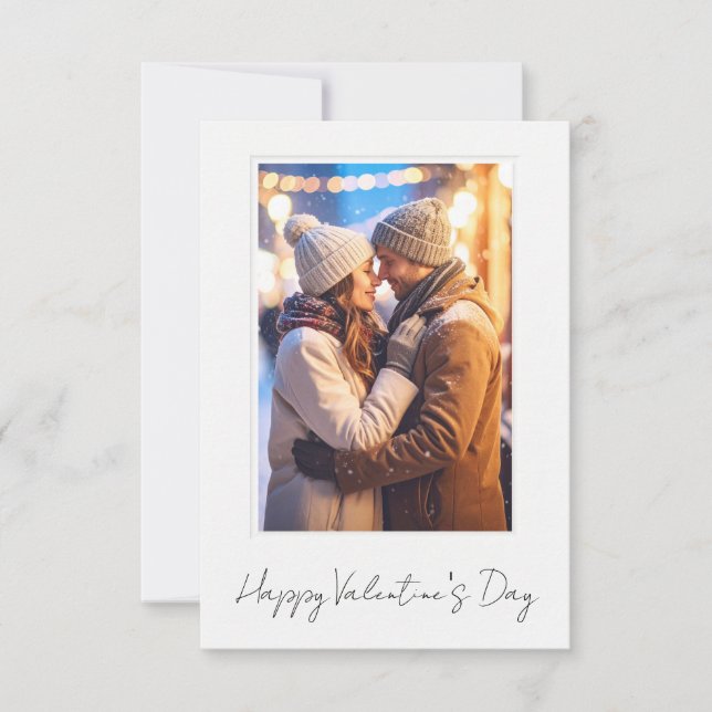 Clean & Simple Happy Valentine’s Day Flat Card (Anverso)