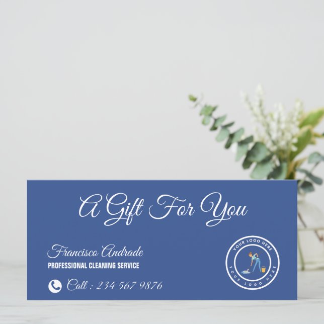 Cleaning Company | Custom Logo Cleaning Service (Anverso de pie)