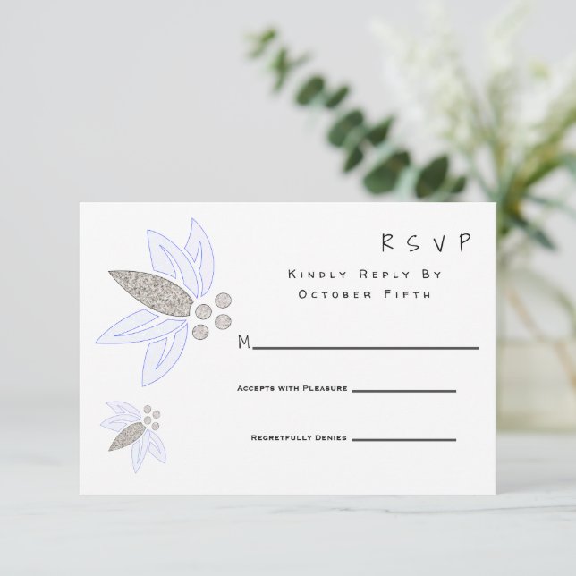 Clear Corporate Flora RSVP (Anverso de pie)