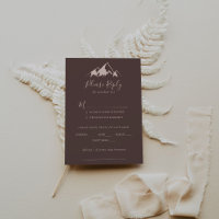 Clear Mountain Country Wedding Menu Choice RSVP