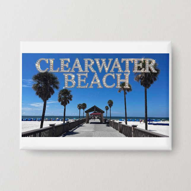 Clearwater Beach Florida Botón (Anverso)