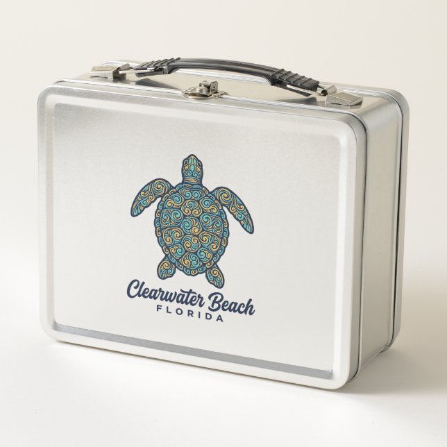 Clearwater Beach Florida Tortuga Marina Diseño Vec (Anverso)