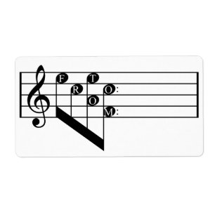 Clef agudo del personal musical de la etiqueta del