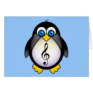 Clef agudo del pingüino de la música