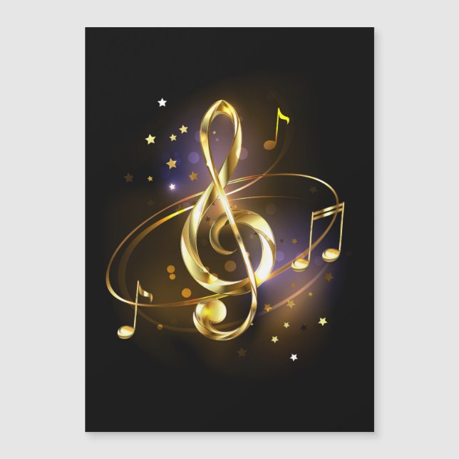 Clef de sol de música dorada (Anverso)