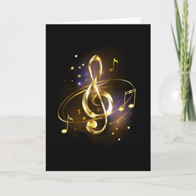 Clef de sol musical de oro (Anverso)
