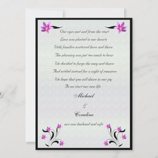 Clematis en la invitación de exclusión de Stoney P (Anverso)