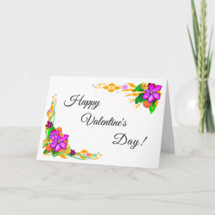 Clematis Floral Border Feliz tarjeta de San Valent