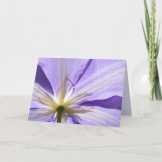 Clematis púrpura - tarjeta de condolencia