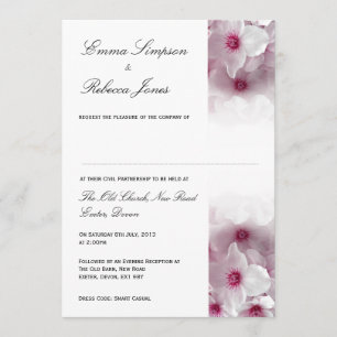 Clematis rosado - invitación civil de la sociedad