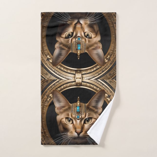 Cleopatra El Gato Egipcio De Oro, (Toalla de mano)