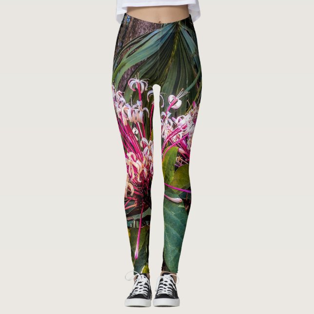 Clerodendrum Starburst Flowers Leggings (Anverso)